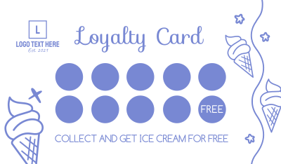 Ice Cream Loyalty Card Business Card