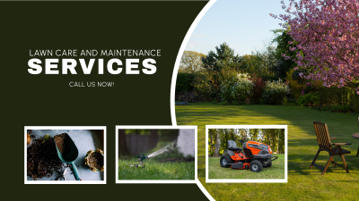 Lawn Care Services Collage Facebook event cover Image Preview