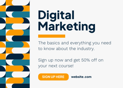 Digital Marketing Basics Postcard Image Preview