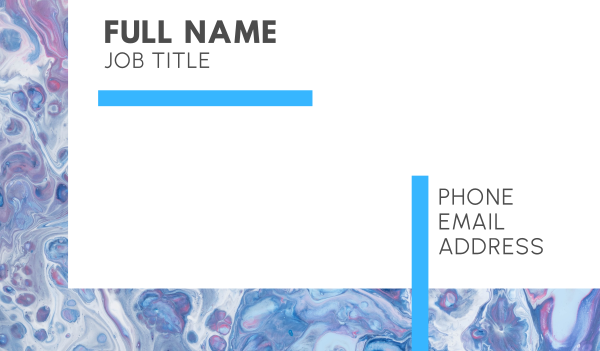 Acrylic Pour Business Card Design Image Preview