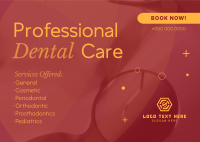 Professional Dental Care Services Postcard Image Preview