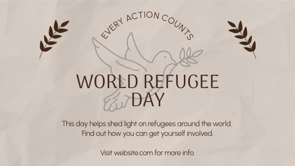 World Refugee Support Facebook Event Cover Design Image Preview