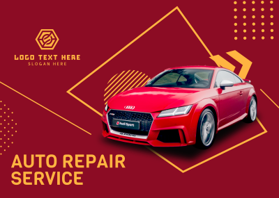 Auto Repair Service Postcard Image Preview