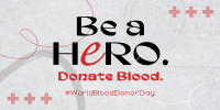 Blood Donation Campaign Twitter Post Design
