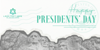 President's Day Mt. Rushmore Twitter Post Design
