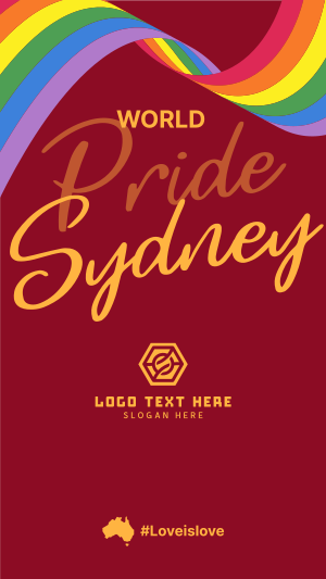 Sydney Pride Flag Facebook story Image Preview