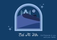 Eid Al Fitr Desert Postcard Image Preview