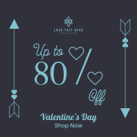 Valentines Day Discount Instagram Post Design
