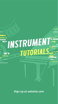 Music Instruments Tutorial Instagram Story Design