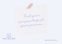 Paper Tear Motivational Quotes Postcard Design