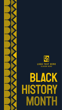 Black History Pattern Facebook Story Design