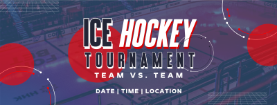 Sporty Ice Hockey Tournament Facebook cover Image Preview