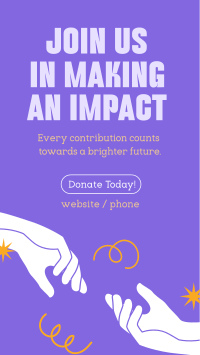 Donation Drive Minimalist Instagram Story Design