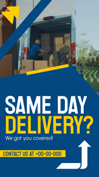 Reliable Delivery Courier Facebook Story Design