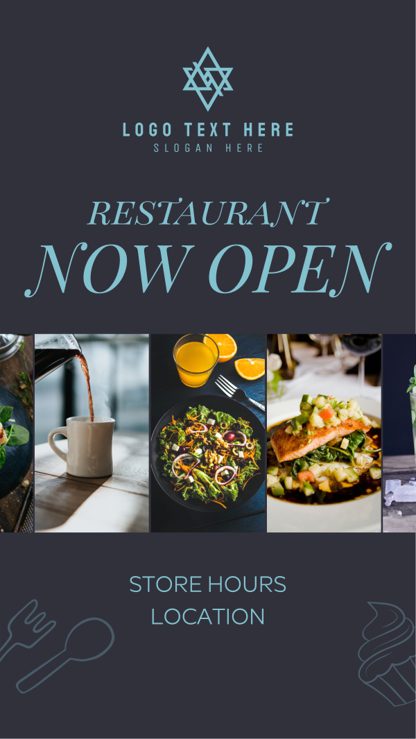 Restaurant Open Instagram Story Design Image Preview