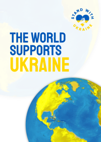 The World Supports Ukraine Flyer Image Preview
