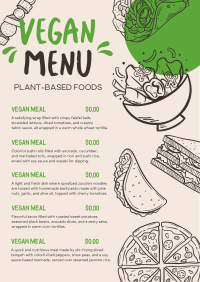 Plant-Based Food Vegan Menu Preview