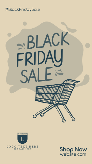 Black Friday Scribble Facebook story Image Preview