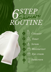 6-Step Skincare Routine Poster Design