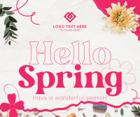 Hello Spring Facebook Post Design