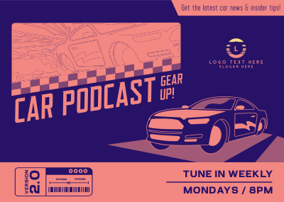 Fast Car Podcast Postcard Image Preview