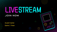 Neon Game Stream Facebook Event Cover Design