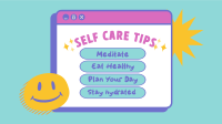 Self Care Tips Animation Design