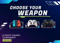 Choose your weapon Postcard Design