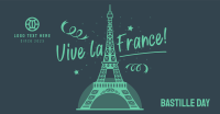 Eiffel Tower Bastille Greeting  Facebook Ad Design