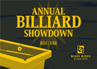 Billiard Tournament Postcard Image Preview