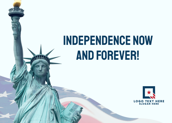 Independence Now Postcard Design Image Preview