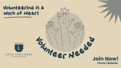 Volunteer Hands Facebook event cover Image Preview