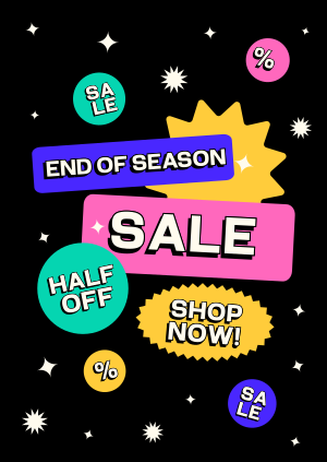 Neon Stickers Sale Poster Image Preview
