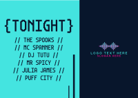 Tonight DJ Music Postcard Image Preview
