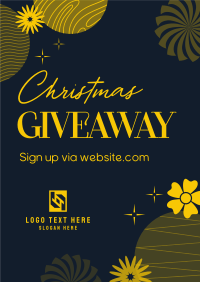 Abstract Christmas Giveaway Poster Design