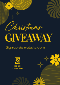 Abstract Christmas Giveaway Poster Image Preview