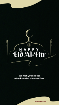 Eid Al-Fitr Strokes Facebook Story Design