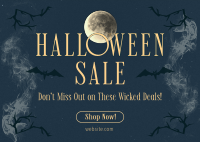 Spooky Sale Halloween Postcard Design