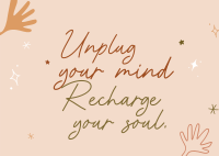 Unplug your mind Postcard Image Preview