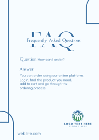 Cornered Lines FAQ Flyer Design