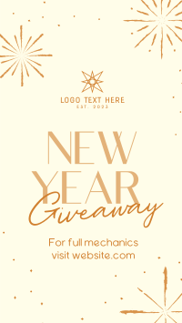 Sophisticated New Year Giveaway Instagram Reel Design
