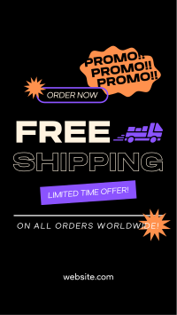 Worldwide Shipping Promo Facebook Story Design