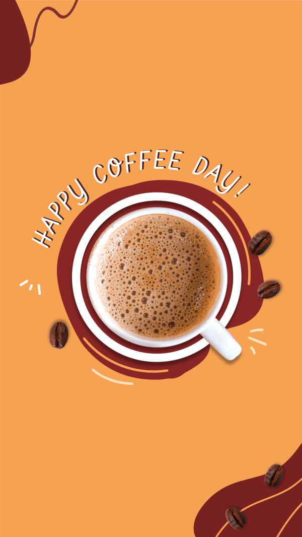 Coffee Day Scribble Instagram Story Design Image Preview