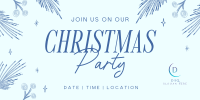 Artsy Christmas Party Twitter Post Image Preview