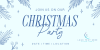 Artsy Christmas Party Twitter post Image Preview