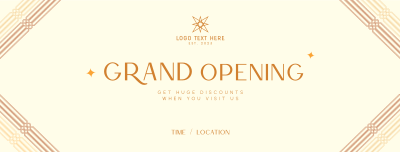 Art Deco Grand Opening Facebook cover Image Preview