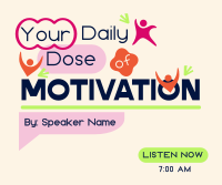 Daily Motivational Podcast Facebook Post Design