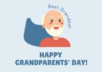 Best Grandfather Greeting Postcard Image Preview