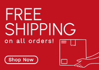 Minimalist Free Shipping Deals Postcard Image Preview