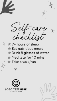 Self care checklist Instagram Reel Preview